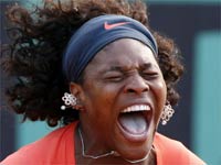 Serena Williams celebrates after winning her match against Klara Zakopalova (Credit: Reuters)