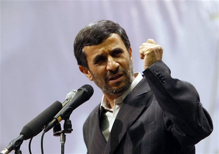 Mahmoud Ahmedinejad in Tehran, 27 June 2009.(Photo: AFP)