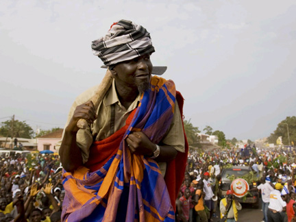 Guinea-Bissau presidential candidate Kumba Yala attends a final campaign rally in Bissau on Saturday
(Photo: Reuters)