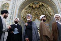 Iranian clerics wait to vote at the shrine of Hazrat-e Massoumeh, in Qom, 12 June 2009. (Photo: Reuters/Damir Sagolj)