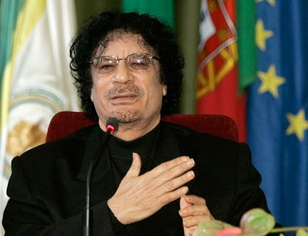 Libyan President Moamer Kadhafi will be returning to Italy in July as head of the African Union(Photo : Reuters)