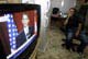 Televised speech of US President Barack Obama, watched at the Culture Ministry in Baghdad, Iraq, 4 June 2009. (Photo: Reuters)