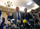 Organization of American States (OAS) chief Jose Miguel Insulza (L) addresses a news conference at a hotel in downtown Tegucigalpa (Photo: Reuters)