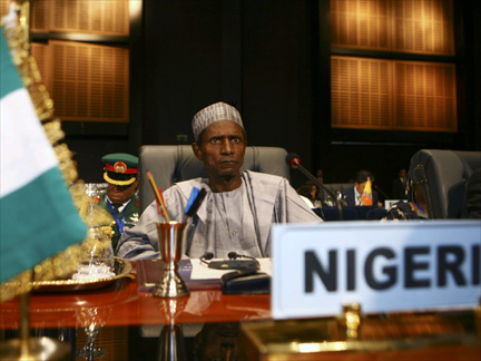 Nigerian President Umaru Yar'Adua in Sharm el-Sheikh this month.(Photo: Reuters)