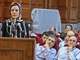Clotilde Reiss in court in Tehran, 8 August 2009. (Photo : Reuters)