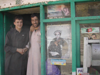 Ahmed Shah Masood's picture on display in shop in Roha(Photo: Tony Cross)