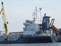 The Arctic Sea cargo vessel docked in Lovisa, Finland in April 2008(Photo: Henrik Hilli)