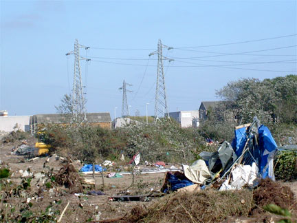 The Jungle migrant camp shortly after residents were evicted.(Photo: C J Lock)
