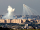 A weapons system fired by Israeli forces explodes over the Gaza Strip during the conflict(Credit: Reuters )