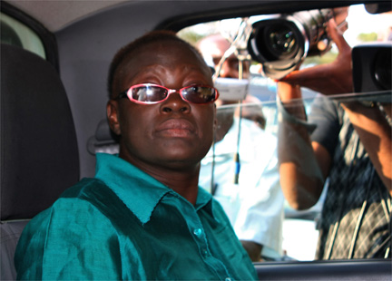 Jestina Mukoko, leading rights activist, Harare, 6 May 2009(Photo: AFP)