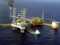 An offshore oil and gas production platform at Amenam in the Niger Delta(Credit: AFP)