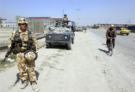 A British soldier in Kabul.(Photo: AFP)