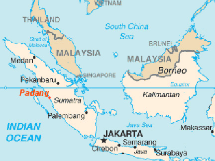 The earthquake struck north-west of Padang, on Sumatra(Photo: WikiMedia Commons)