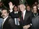 Socialist leader George Papandreou waves to his supporters as Pasok closed in on victory in Greece(Photo: Reuters)