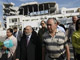 Richard Goldstone (c) in Gaza in June(Photo: AFP)