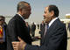 Iraq's Prime Minister Nuri al-Maliki (R) welcomes his Turkish counterpart Recep Tayyip Erdogan at Baghdad International Airport on Thursday(Photo: Reuters)