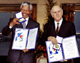 Mandela and de Klerk receive the Nobel peace prize