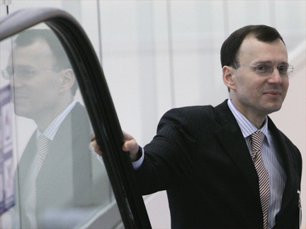 Russian Federal Agency for Nuclear Energy deputy director Nikolai Spassky arrives for talks Wednesday. (Photo: Reuters)