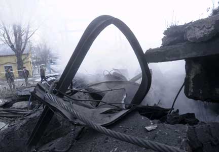 Smoke billows from the entrance of the mine(Photo: Reuters)