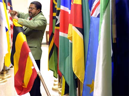 Officials will now need to make room for the Rwanda flag as well(Photo: Reuters) 