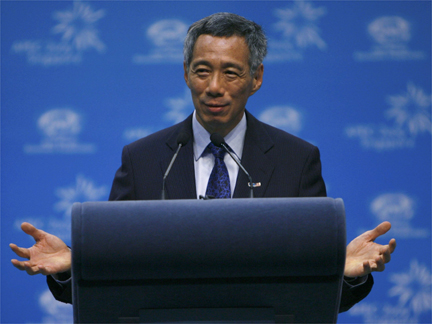 Singapore Prime Minister Lee Hsien Loong at the Apec summit on 15 November(Photo: Reuters)