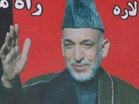 President Hamid Karzai during his swearing-in ceremony