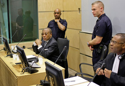 Charles Taylor stands trial in The Hague, accused of war crimes and crimes against humanity.Photo: Reuters