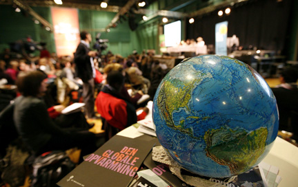 A view of discussions during the alternative Klimaforum conference in Copenhagen, held in parallel alongside the official UN summit.Photo: Reuters/Christian Charisius