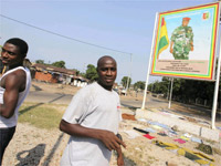  A billboard in Conakry featuring Guinea's military junta leader Moussa Dadis Camara(Credit: Reuters)