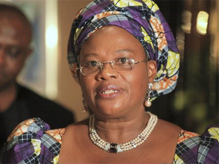 Nigeria's Information Minister Dora Akunyili speaks during a news conference in Lagos on Sunday(Photo: Reuters)