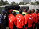 Pallbearers carry the coffin of assistant coach Amalete Abaldo at his funeral in Lome, 15 January 2010. Press officer Stan Ocloo was burried Saturday.(Photo: Reuters)