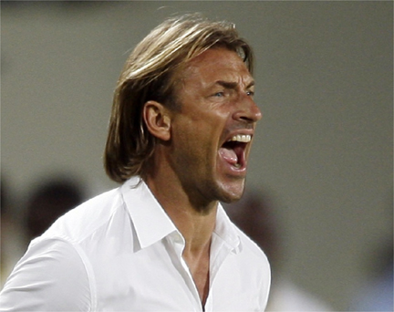 Zambia's coach Herve Renard shouting during their match against Gabon(Photo: Reuters)