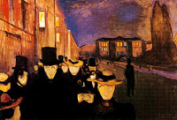 Evening on the Avenue Karl-JohanEdvard Munch