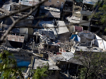 An aerial view of damaged houses on a hillside in Port-au-Prince.Photo: Reuters/Marco Dormino