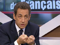 President Sarkozy addresses the nation for the New Year(Photo: Reuters/France 2)