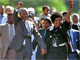 Nelson Mandela with his ex-wife Winnie, after his release, 11 February 1990. (Photo: AFP)