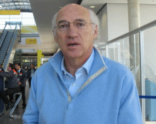 Carlos Bianchi sigue el Mundial alemán para RFI.Foto: Mauricio Latorre/RFI