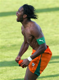 Didier Drogba, temible arma ofensiva marfileña.Foto: RFI