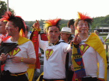 Los hinchas de Ecuador están contentos. Su equipo creó la primera sorpresa del Mundial.Foto: Carlos Pizarro/RFI