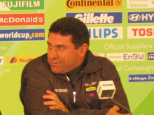 Luis Fernando Suárez sonríe. El técnico colombiano y Ecuador están en octavos de final.Foto: Carlos Pizarro/RFI