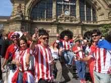 Hinchas paraguayos en Alemania.Foto: Mauricio Latorre/RFI