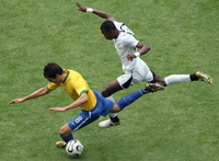 Brasil obtuvo ante Ghana la victoria más abultada de los octavos de final: 3 a 0.Foto: AFP