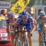 El italiano Matteo Tosatto (Quick Step) ganó la 18ª etapa del Tour de France, este viernes en Mâcon, al final de 197 kilómetros disputados bajo un calor tórrido. 
© Tour de France / A.S.O.