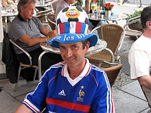 En Berlín, los hinchas franceses han invadido las calles con el lema: "Allez les bleus".Foto: Mauricio Latorre/RFI