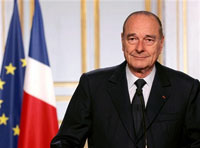 Jacques Chirac: "Francia está dispuesta, si la ONU lo desea, a continuar asumiendo la comandancia" de la FINUL.Foto: AFP