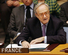 Jean-Marc de la Sablière, embajador de Francia ante la ONU.Foto: AFP