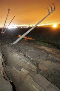 Fuerte terremoto en Perú cuyo epicentro se encuentra a 160 km al sur de Lima. Foto: AFP