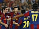 Jugadores del Barça celebran el gol de Messi©UEFA