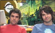 Adrià García y Víctor Maldonado, directores de la película de dibujos animados "Nocturna, la noche mágica".