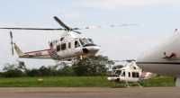 Helicóptero de la misión "Emmanuel" estacionado en el aeropuerto de Villavicencio.Foto: Reuters